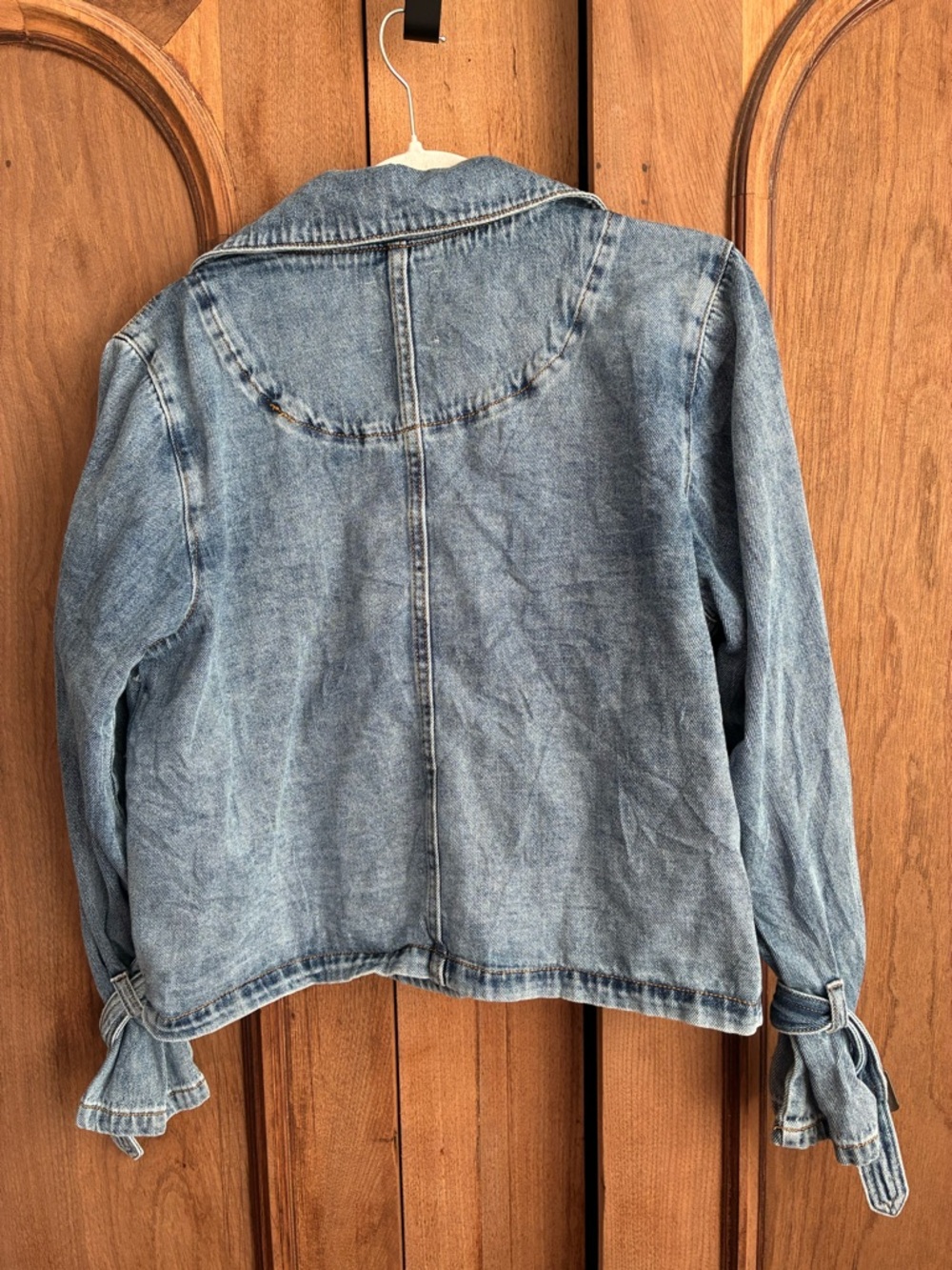 Habitual Washed Blue Cropped Denim Jacket - Picture 3 of 3